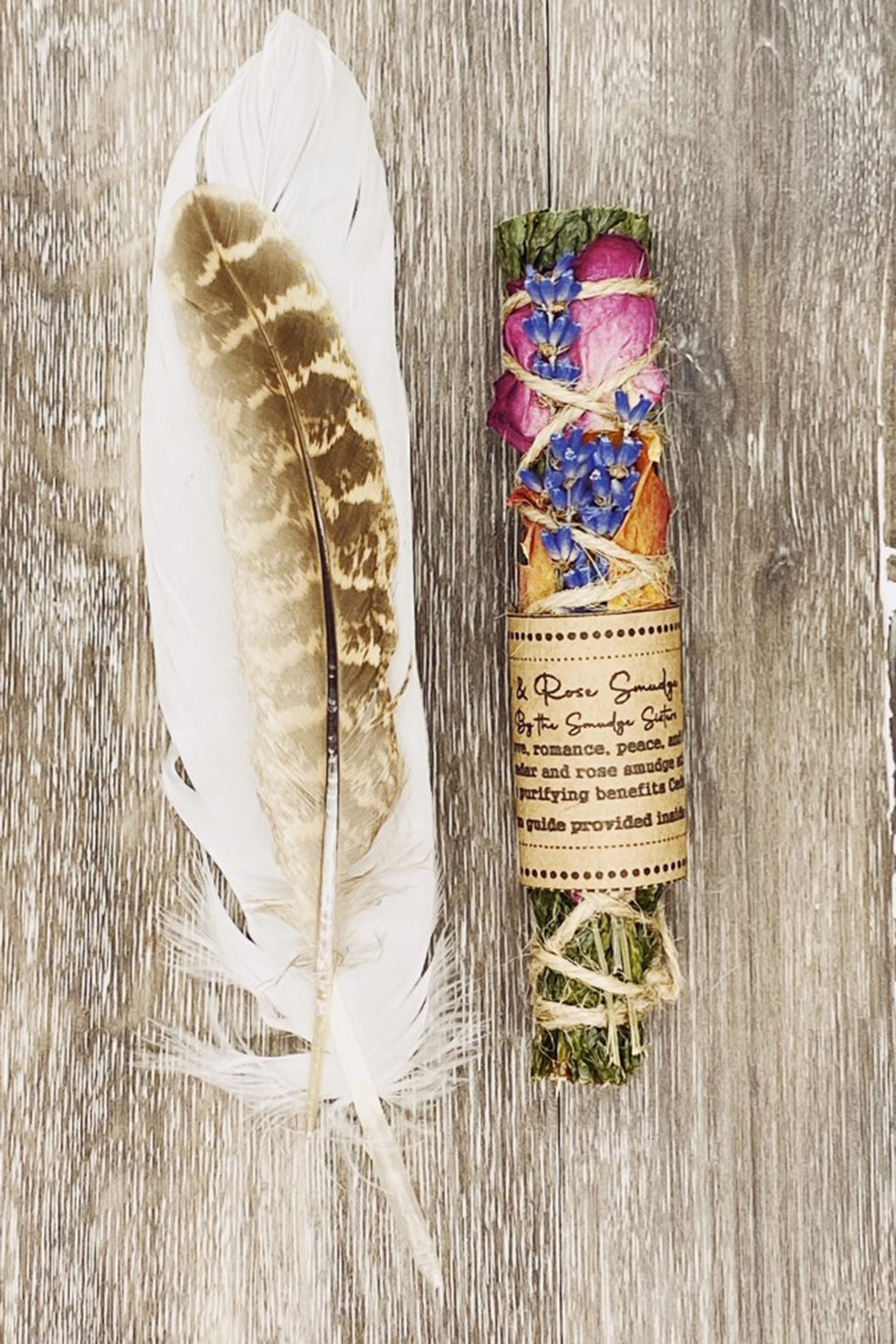 Smudge Stick Mixed Cedar, Rose and Lavender
